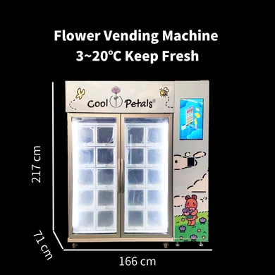 flower vending machine cooling lockers keep flower fresh